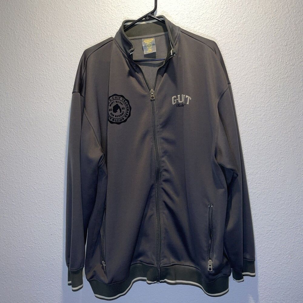 Vintage Gorilla Unit Special Ops G Unit Mens 2XL XXL Green Jacket Full Zip Y2K